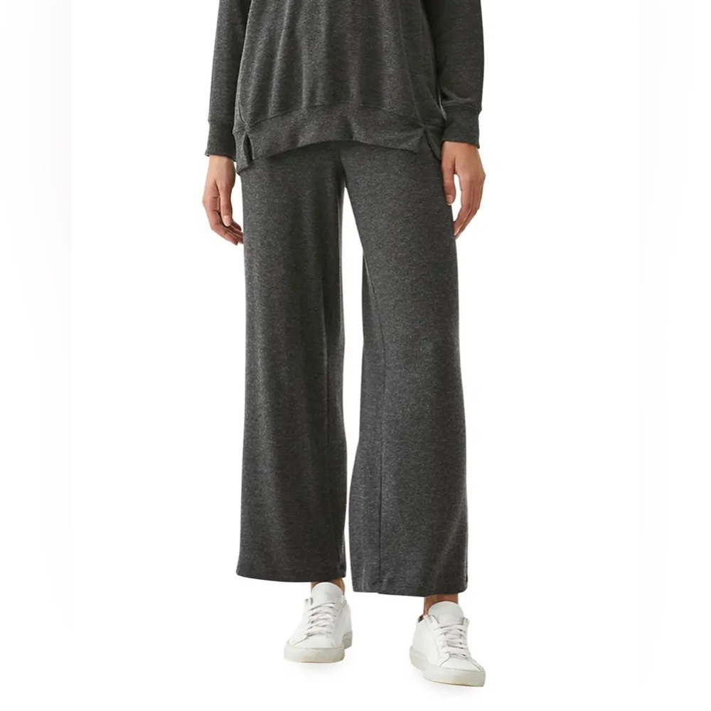 Michael Stars Charcoal Grey Juniper Wide-Waistband Pocket Lounge Pants Size S